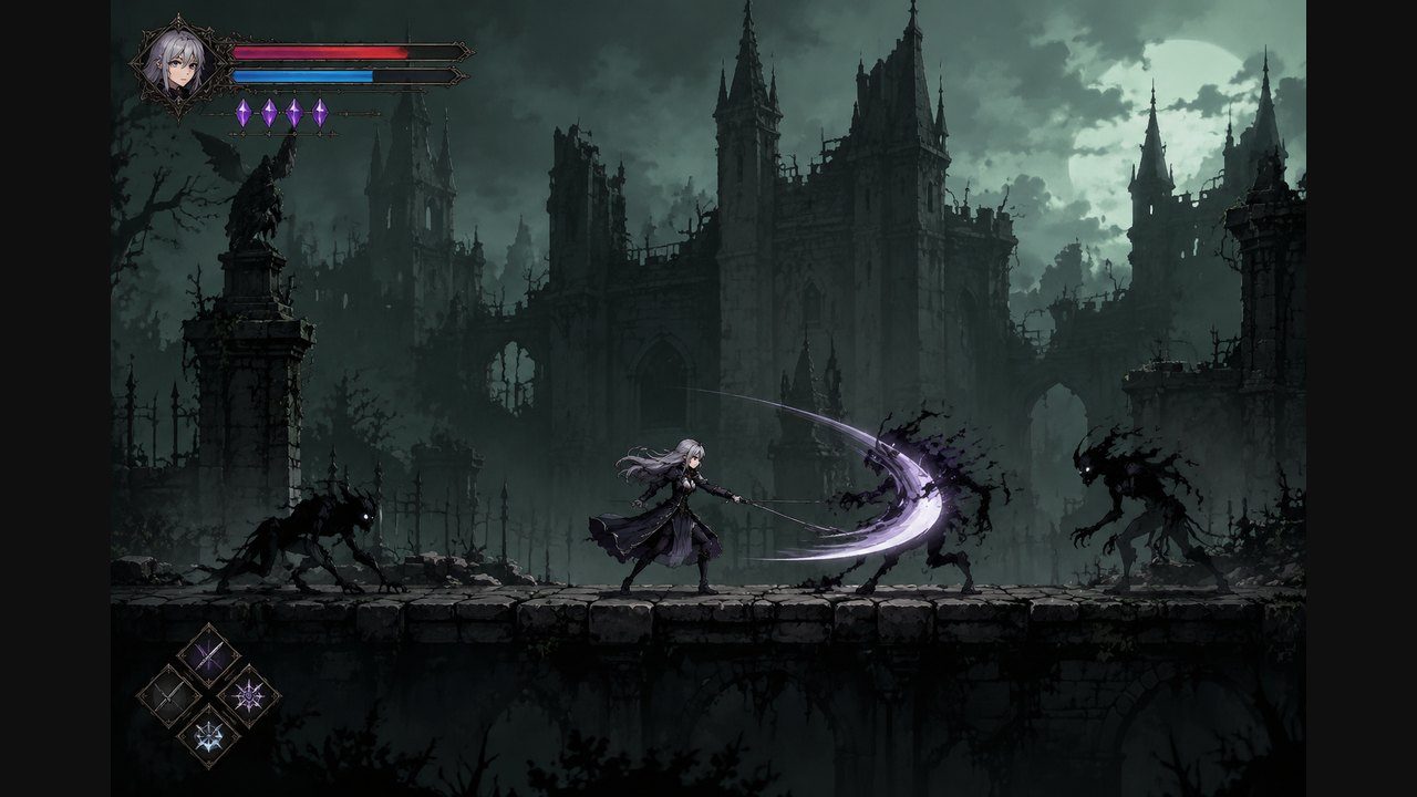 哥特少女勇闯恶魔城2 探索场景 展示图 1